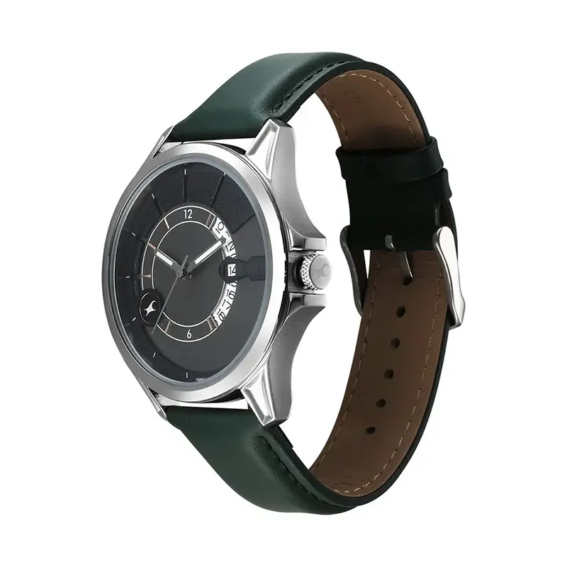 Fastrack Groove Date Dark Grey Dial Men's Watch- 3323SL01